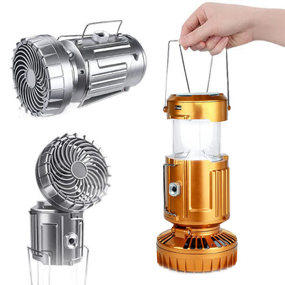 LumiFan SOLAR 3en1  (Lámpara+ Ventilador+ Cargador Portátil)